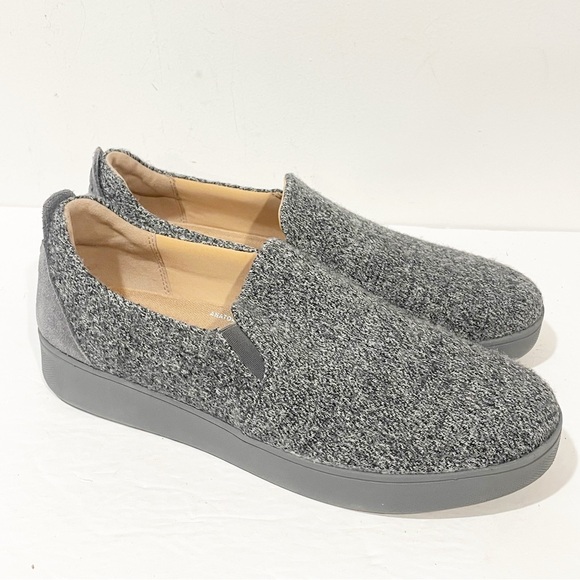 FitFlop Women’s Size 10 RALLY E01 Merino‎ Wool Mix Skate Sneakers Love Grey - Picture 3 of 7
